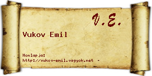 Vukov Emil névjegykártya