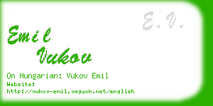 emil vukov business card